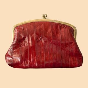 Vintage eel skin clutch